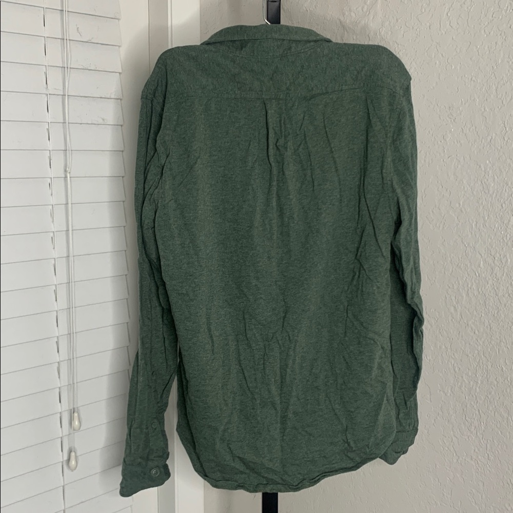 J Crew slub jersey cotton yarns Casual Button Down long sleeve slim untucked m - Picture 6 of 6